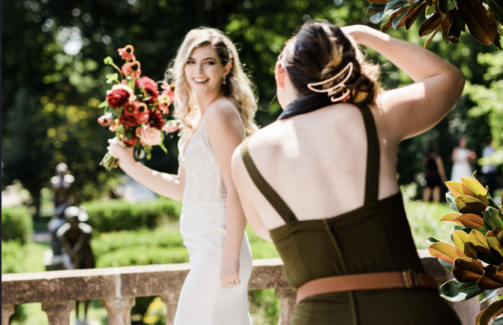 Studio Starling taking a photo of a bride